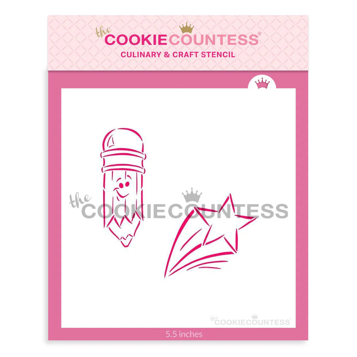 Cookie Stencil The Cookie Countess Pencil and Star