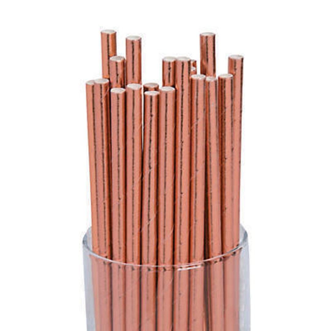 Paper Straw Rose Gold