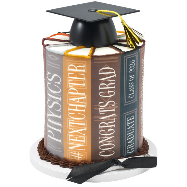 Graduation Cap with Tassel Cake Topper Black