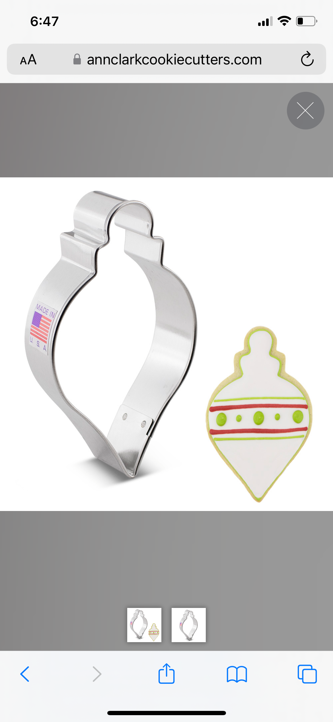 Cookie Cutter Teardrop Baubles