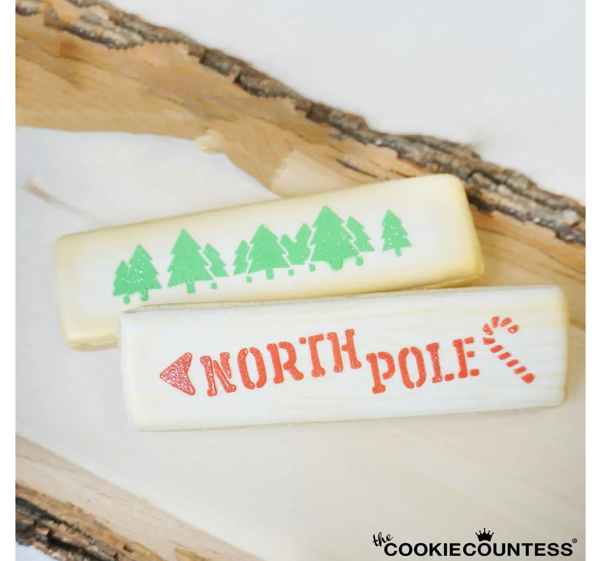 Cookie Stencil The Cookie Countess North Pole Sign