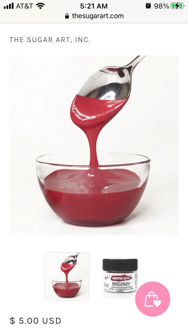 Luster Dust SugarArt Burgundy