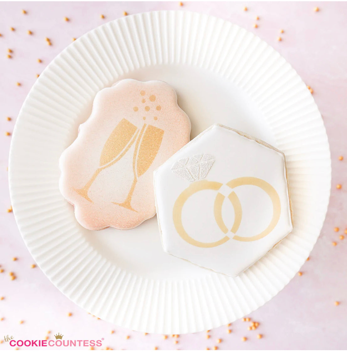 Cookie Stencil The Cookie Stencil Champagne Glasses