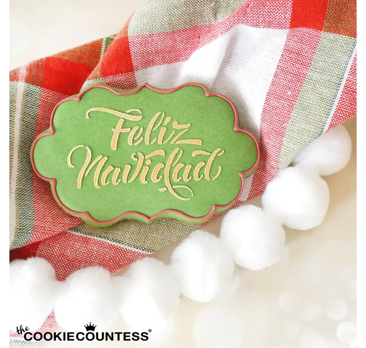 Cookie Stencil The Cookie Countess Feliz Navidad
