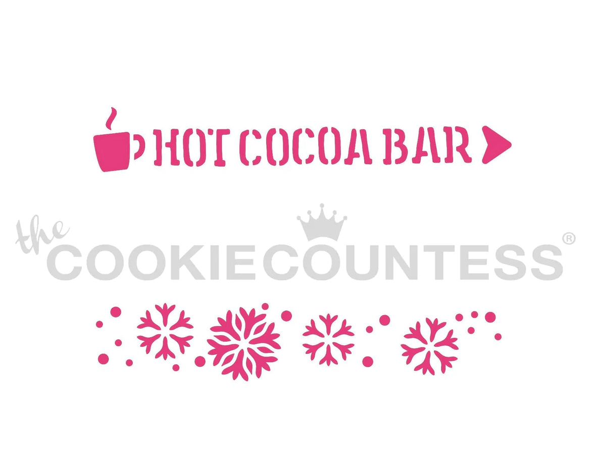 Cookie Stencil The Cookie Countess Hot Cocoa Bar