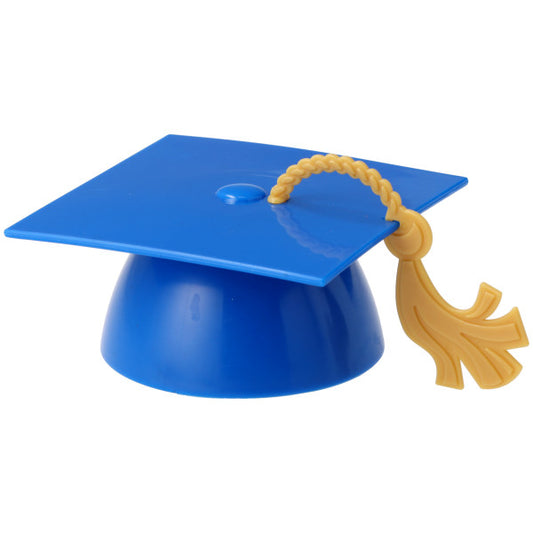 Graduation Cap with Tassel Cake Topper Blue