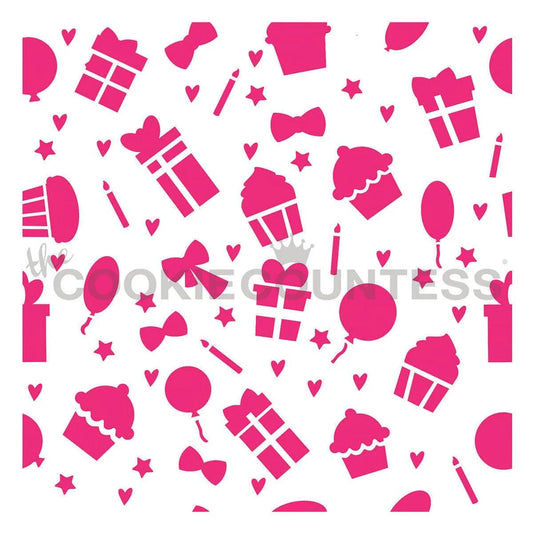 Cookie Stencil The Cookie Countess Birthday Icons Pattern