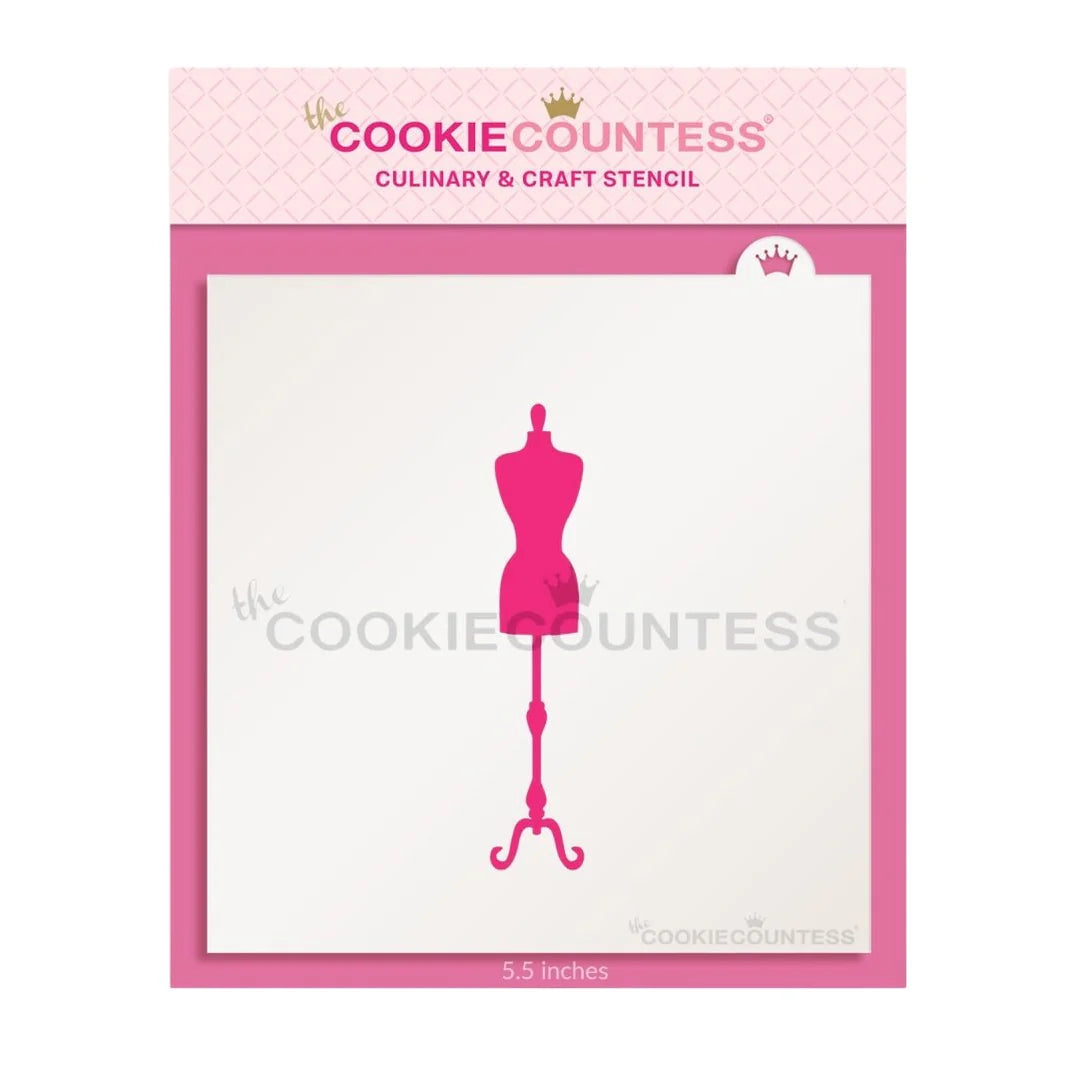 Cookie Stencil The Cookie Countess Dress Mannequin/Form