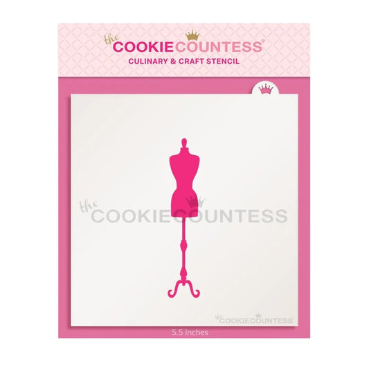Cookie Stencil The Cookie Countess Dress Mannequin/Form