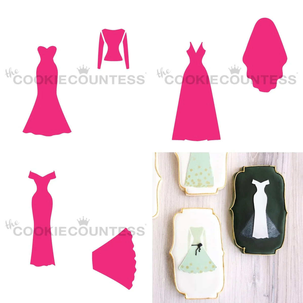 Cookie Stencil The Cookie Countess Wedding Dress Maker