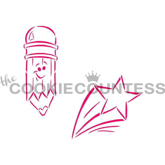 Cookie Stencil The Cookie Countess Pencil and Star