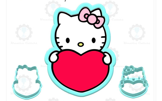 Kreative Cutters Kitty Heart imprint