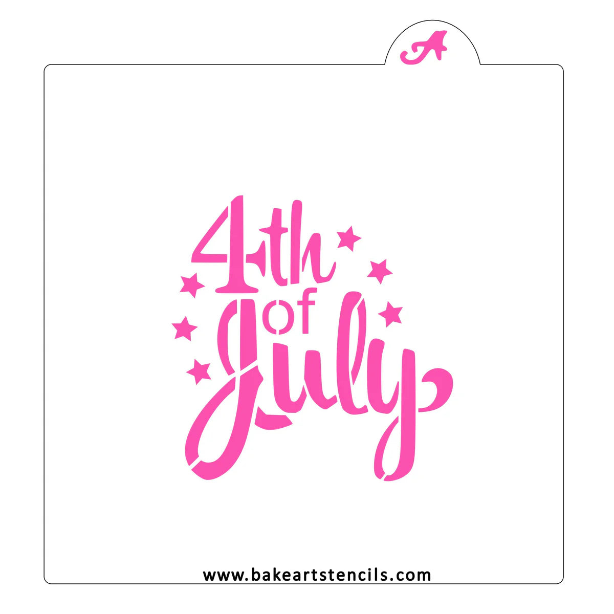 BakeArt 4th of July Cookie Stencil