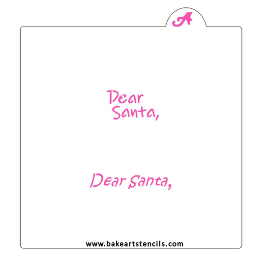 BakeArt Pretty Dear Santa Cookie Stencil