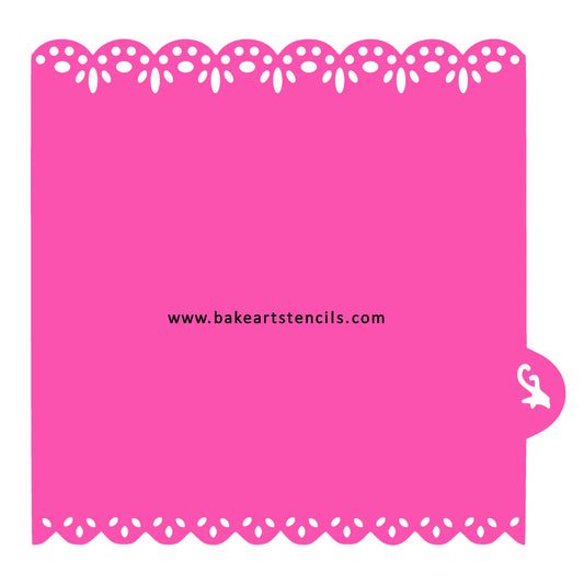BakeArt Eyelet Lace Cookie Stencil