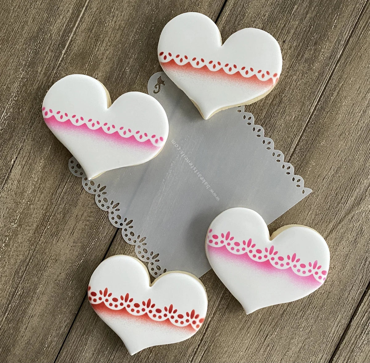 BakeArt Eyelet Lace Cookie Stencil