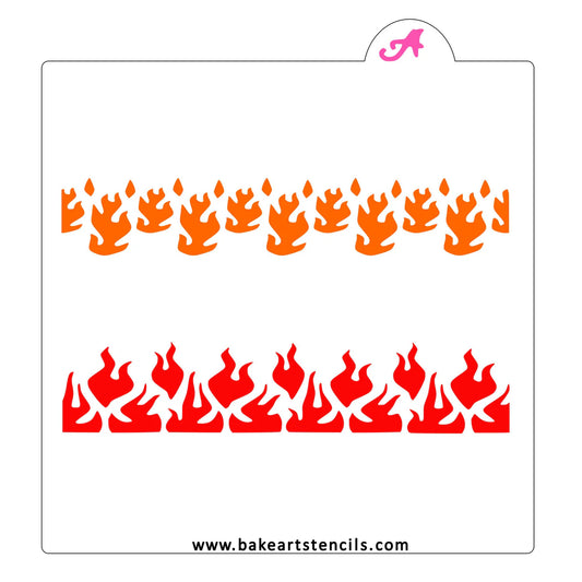 BakeArt Flames Cookie Stencil