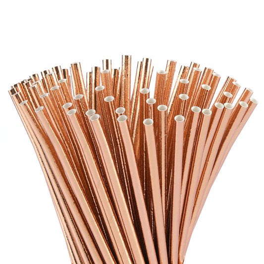 Paper Straw Rose Gold