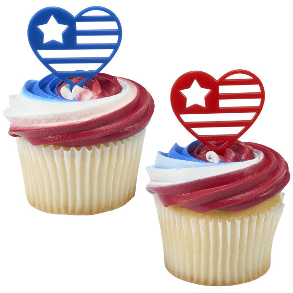 USA Love Cupcake Picks