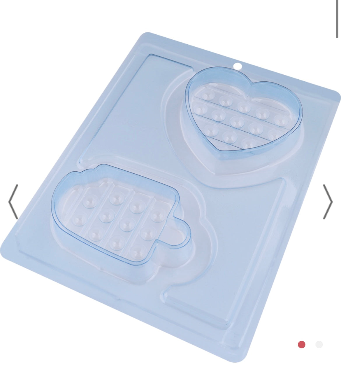 BWB 3 Piece Pop It Heart and Popsicle Mold