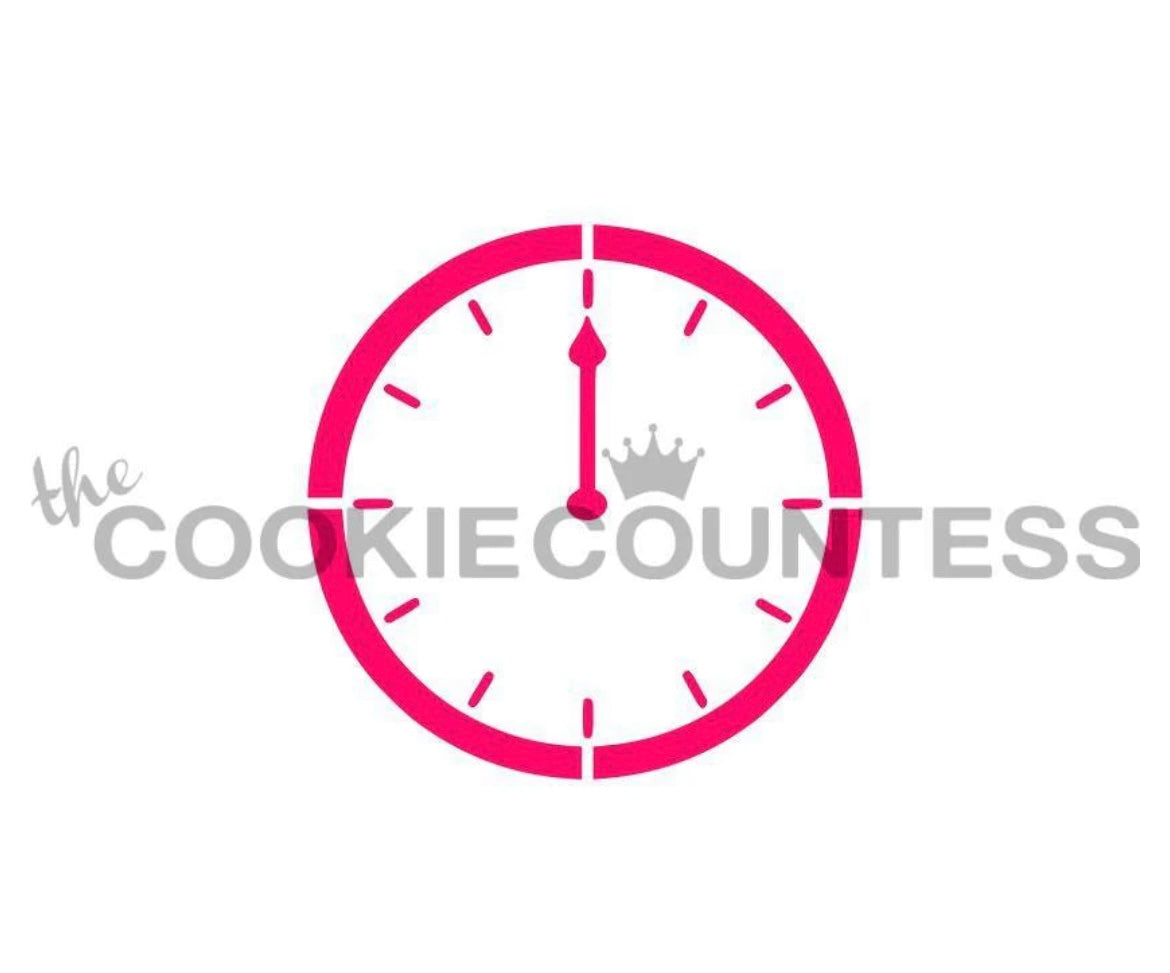 Cookie Stencil The Cookie Countess Clock at Midnight