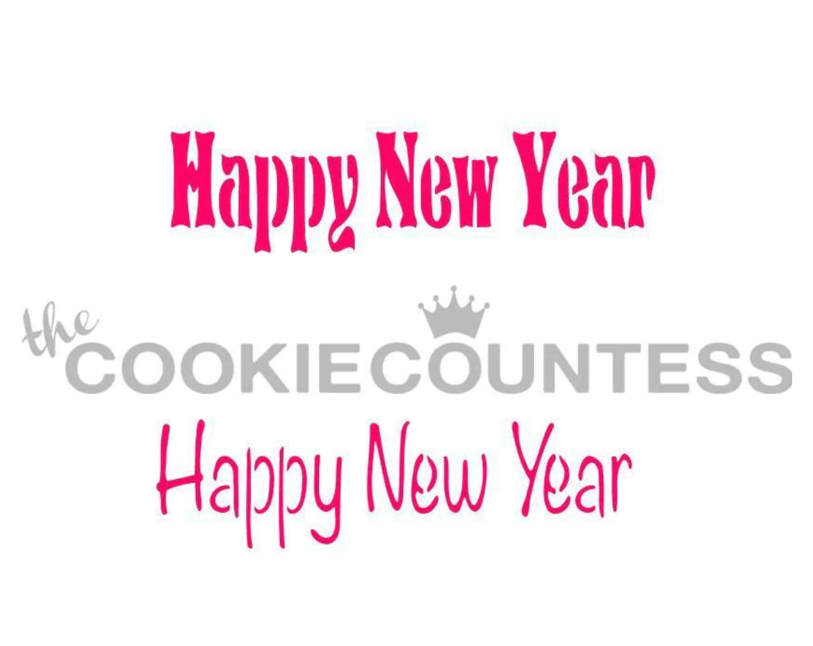 Cookie Stencil The Cookie Countess Happy New Year