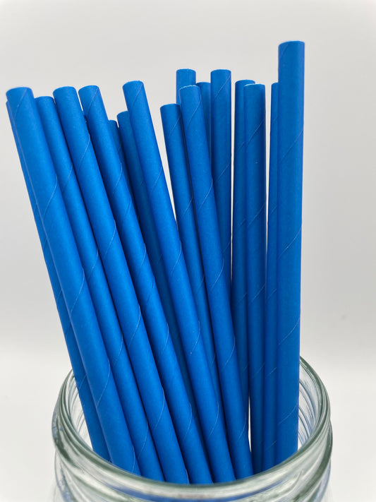 Paper Straw Blue