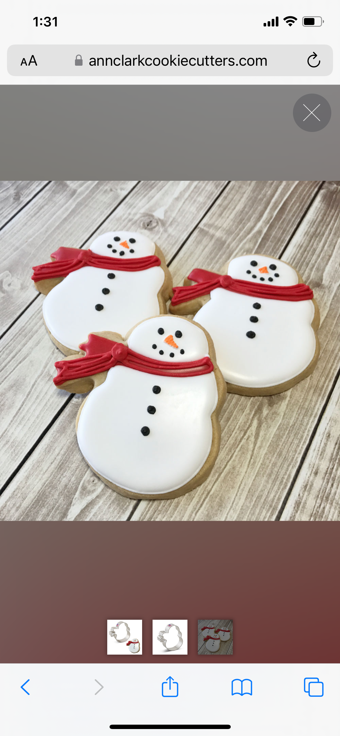 Cookie Cutter Snowman with Scarf