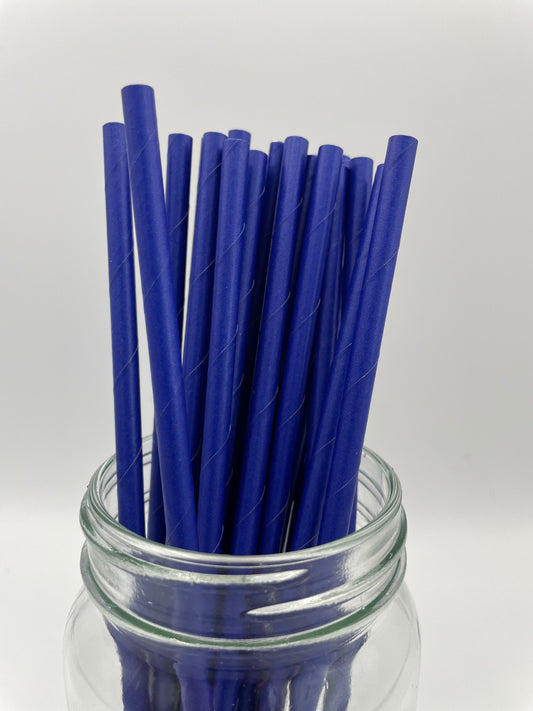 Paper Straw Blue Purple Straw