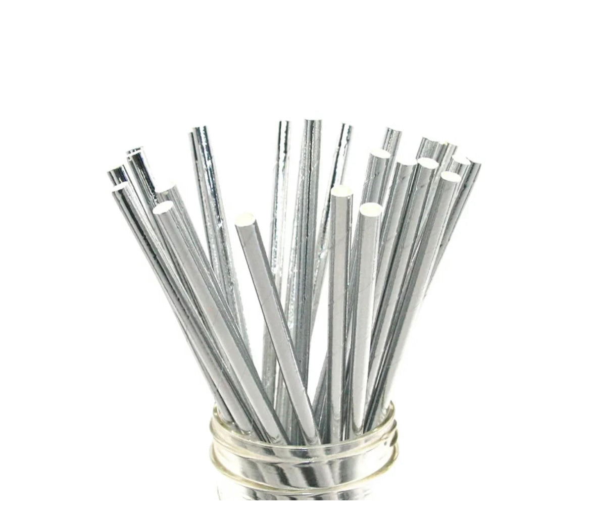 Paper Straw Silver