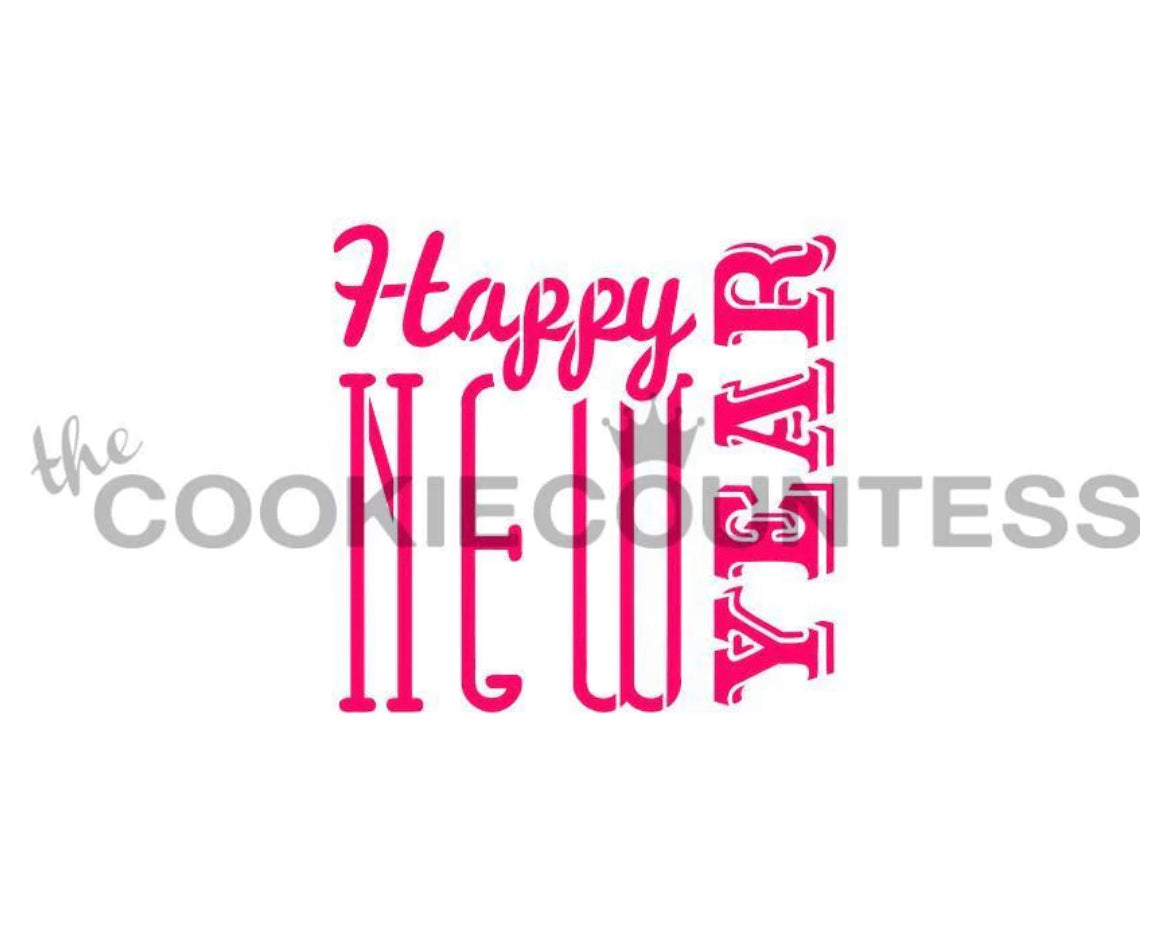 Cookie Stencil The Cookie Countess Happy New Year 2