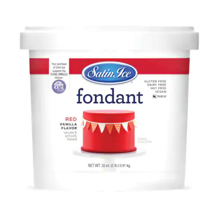 Fondant Satin Ice Red