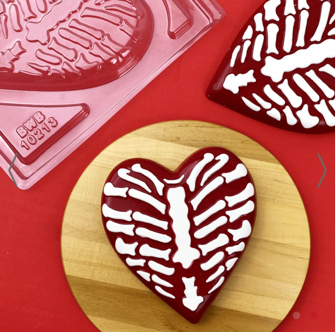 BWB 3 Piece Skeleton Heart Mold