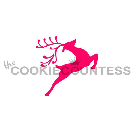 Cookie Stencil The Cookie Countess Leaping Reindeer