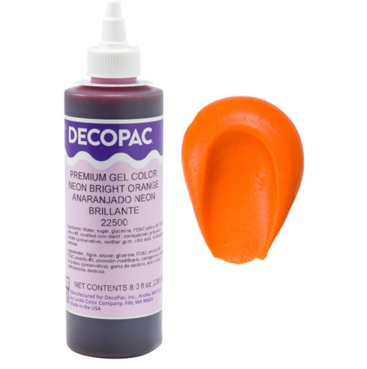 DecoPac Gel Color Neon Bright Orange