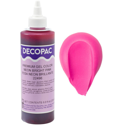 DecoPac Gel Color Neon Bright Pink