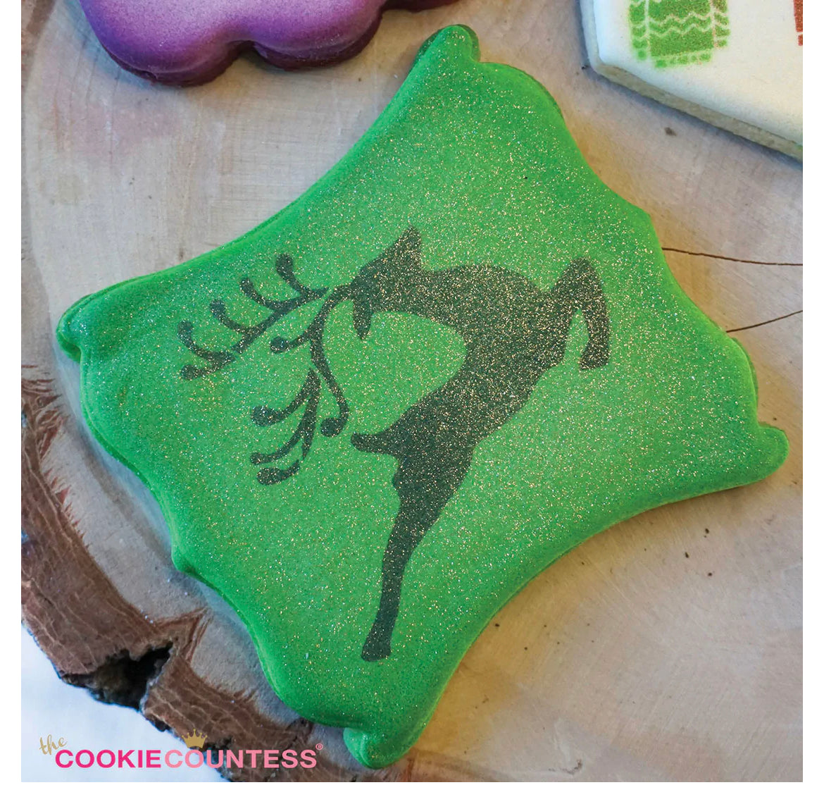 Cookie Stencil The Cookie Countess Leaping Reindeer